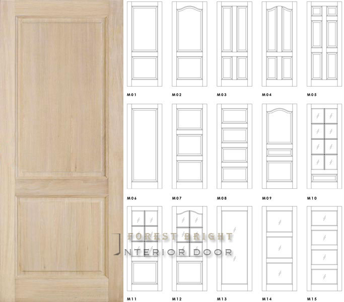 Oak Solid Wood Panel Door