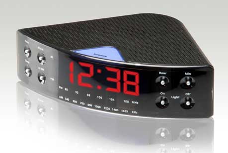 0.9â LED clock radio