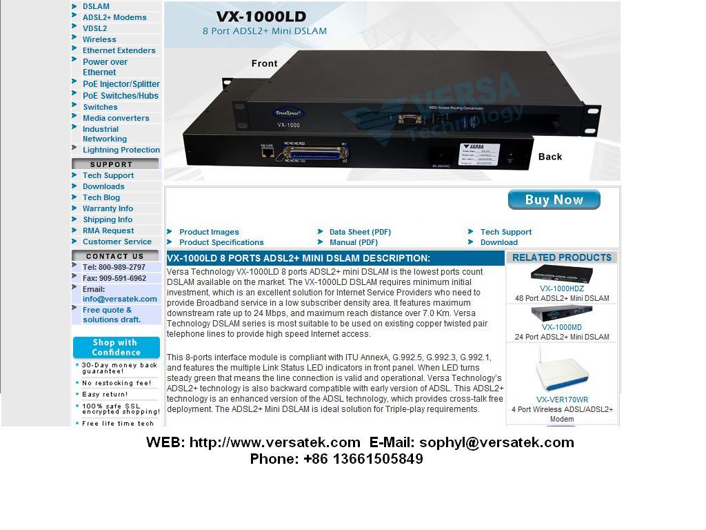 VX1000LD 8 Port Mini IP DSLAM