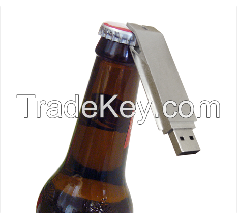 Promotional Bottle Opener USB Flash Drive 128MB, 256MB, 512MB, 1GB, 2GB, 4GB, 8GB, 16GB, 32GB available