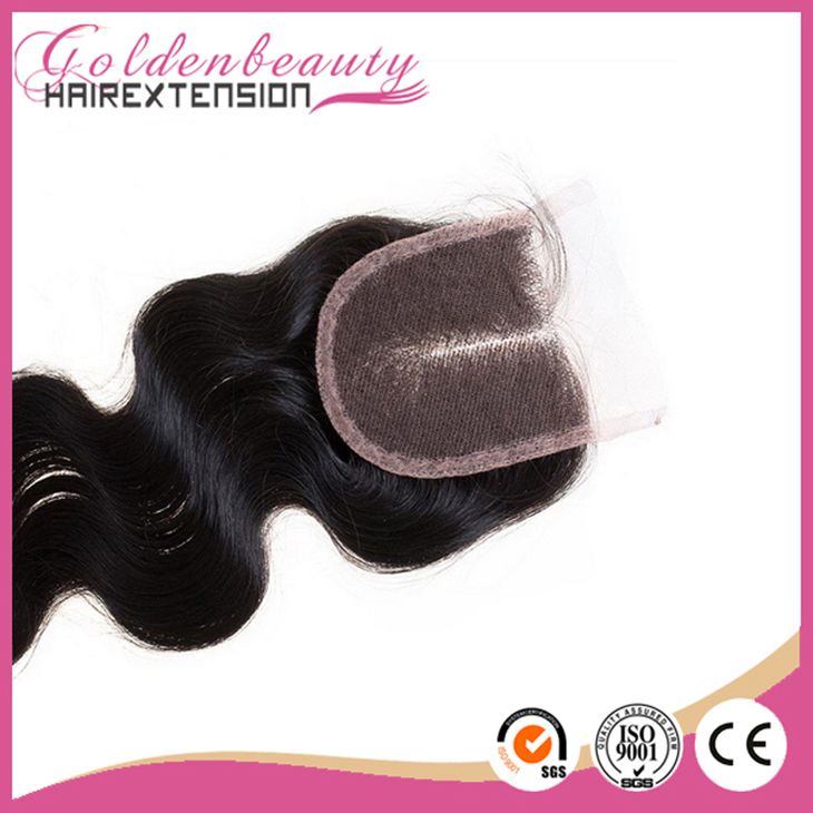 hot selling with middle part virgin brazilian human hair lace closure