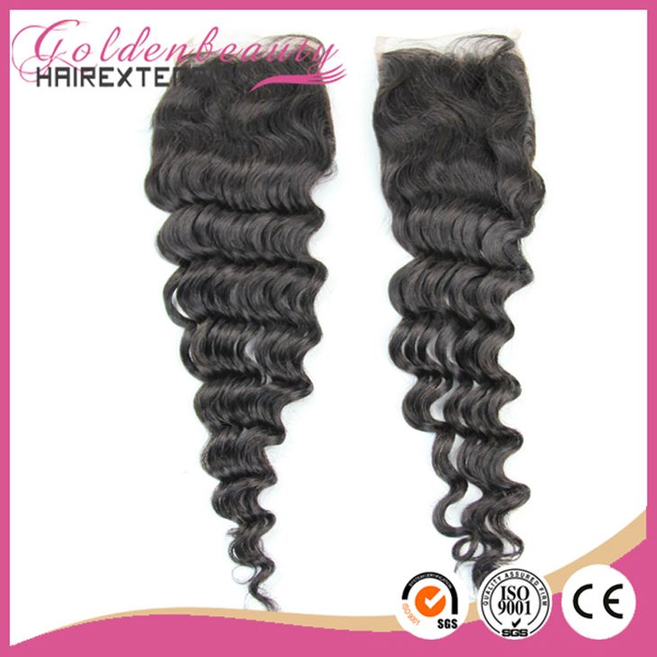 100%virgin lace closure, 35g~65g brazilian hair middle parting closure