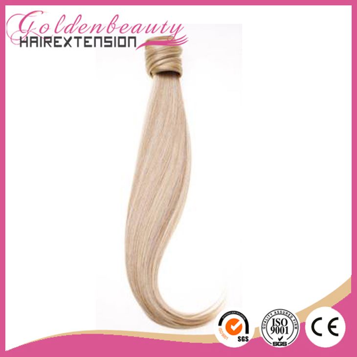 New products Unprocessed and clean 100% human hair ponytail hair extension