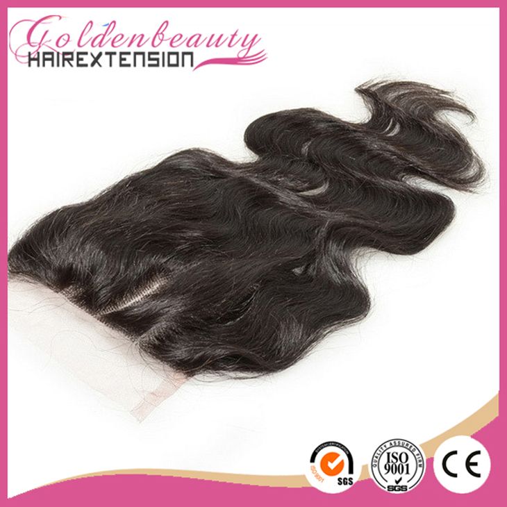 hot selling with middle part virgin brazilian human hair lace closure