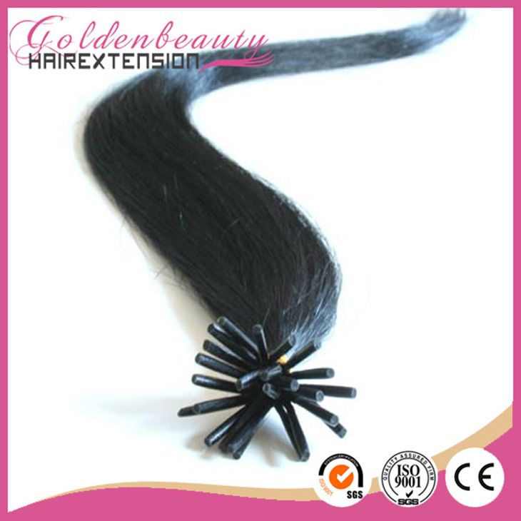 Wholesale 100% full cuticle Brazilian remy curly pre bonded hair extension