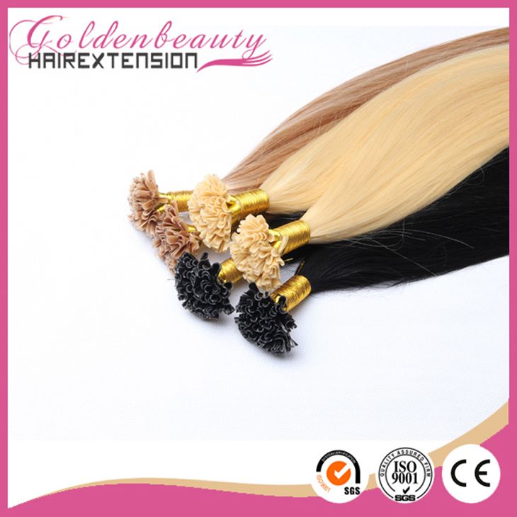 Tangle free & Longevity wholesale pre bonded hair extensions