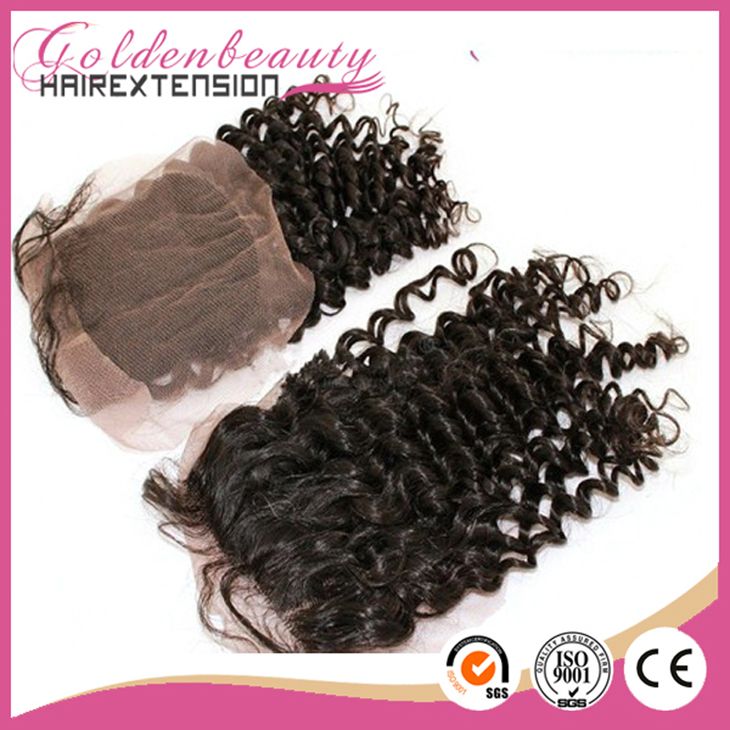 top quality 100% unprocessed virgin human hair 10" swiss lace closure body wave
