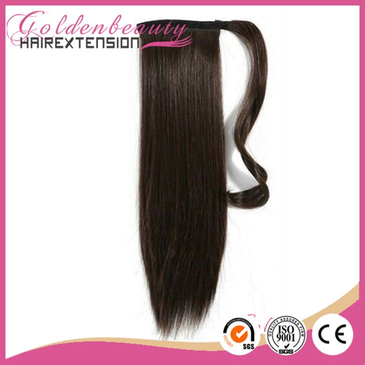 New products Unprocessed and clean 100% human hair ponytail hair extension