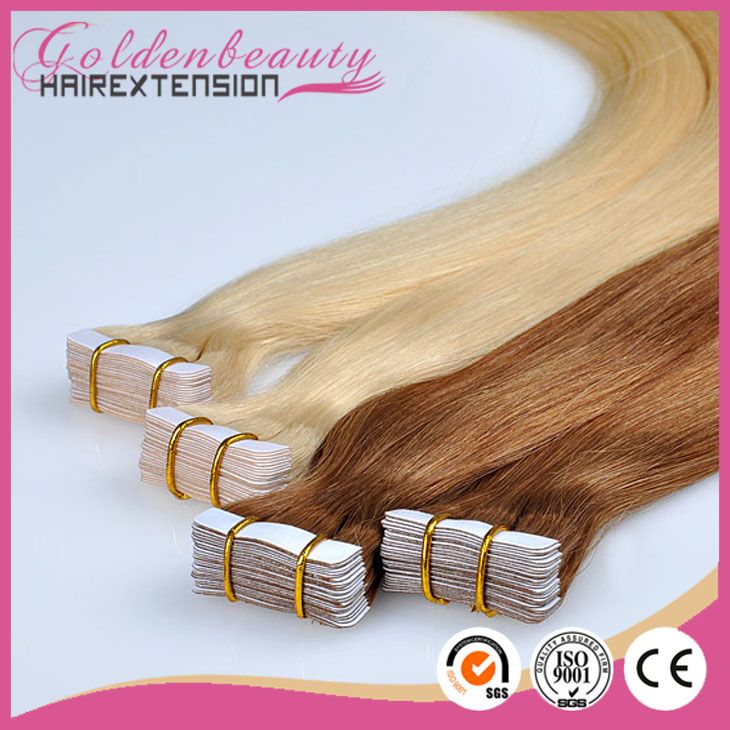 cheap 100% remy hair skin weft & pu tape hair extensions