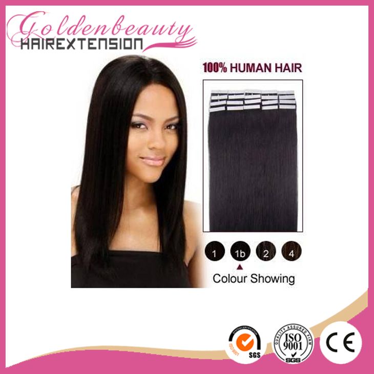 100% human double side tape hair extension skin weft