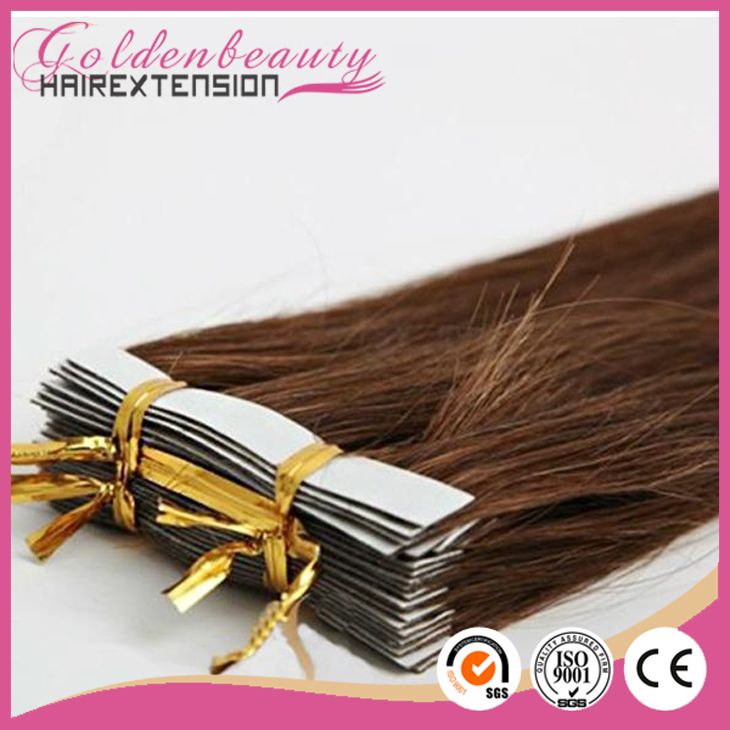 Brazilian Tape Human Hair Extensions PU Skin Weft