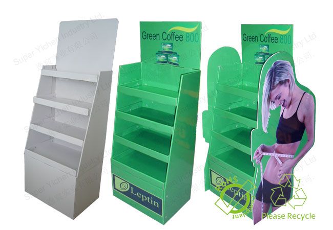 High Quality Custom Floor Cardboard Paper Display Stand for Chips