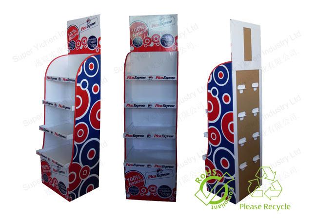 High Quality Custom Floor Cardboard Paper Display Stand for Chips