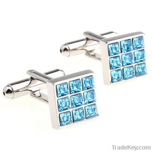 Elegant cufflink with crystal