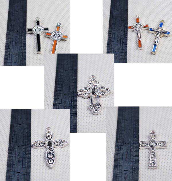 Zinc alloy rosary cross/metal rosary parts/rosary medals