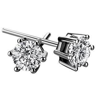 sell  silver earrings, zircon crystal jewelry