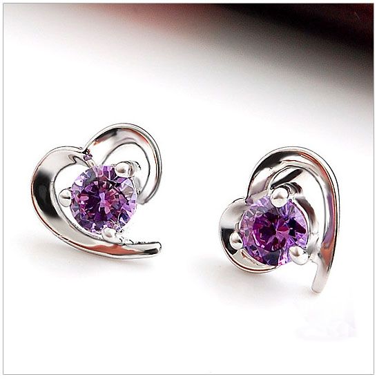 fashion stud earrings, silver jewelry