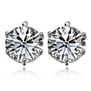 sell  silver earrings, zircon crystal jewelry