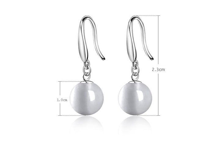 opal 925 silver earrings