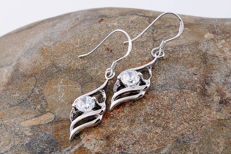 fashion silver earrings, woman style