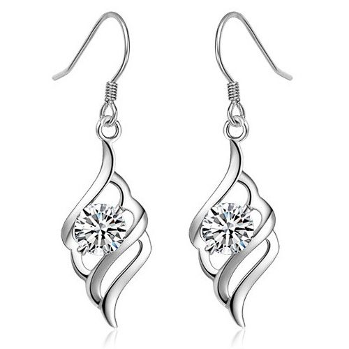 fashion silver earrings, woman style