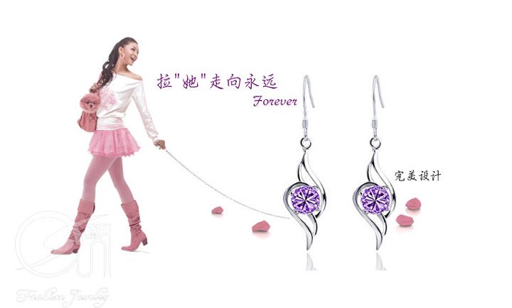 fashion drop earrings sterling silver jewelry