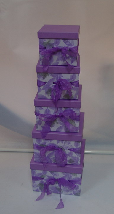 square gift box with ribbon