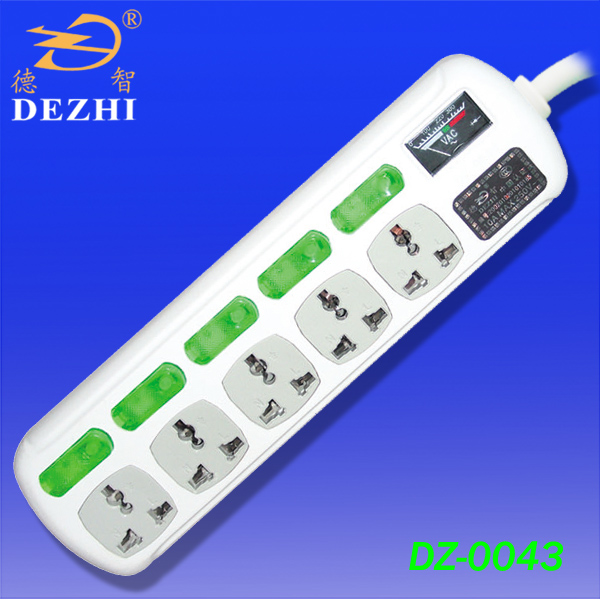 DZ-0043 5-way electrical socket(outlet, extension socket, power strip)