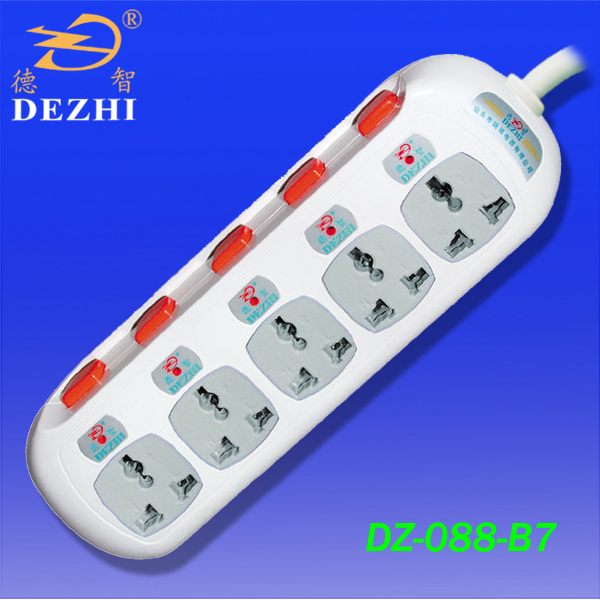 DZ-088B7 5-way power socket(electrical socket, extension outlet)