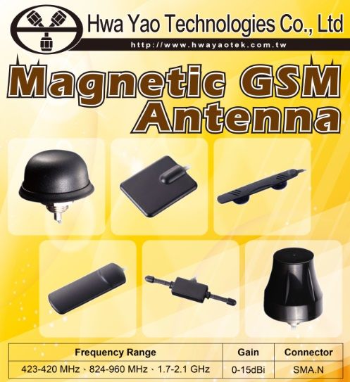 GSM Magnetic Antennas SMA / N Connectors