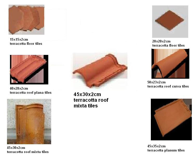 terracotta hand made clay tiles