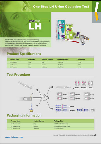 One Step LH Ovulation (luteinizing hormone) Test