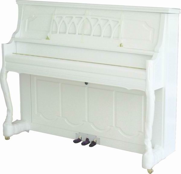 upright piano white