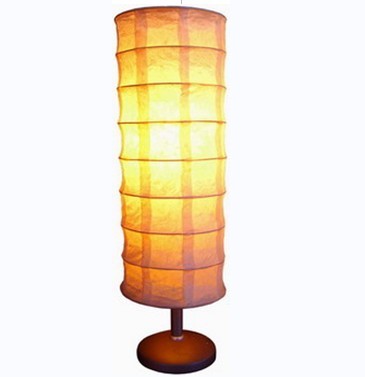 Cylinder Shoaro Paper Bamboo Table Lamp
