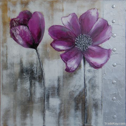 PURPLE FLOWER OIL PAINTINGS