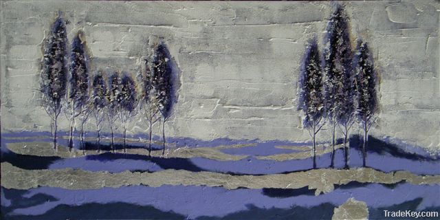 Sand tree oil painting