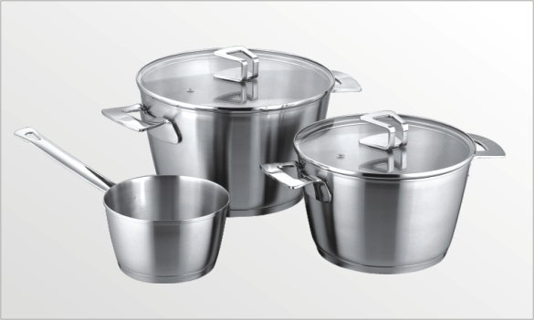 conical stainless steel cookware