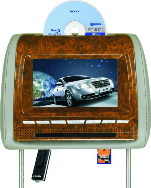 car tft lcd headrest monitor with DVD player