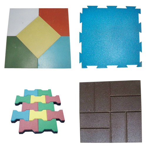 Newco recycled rubber floor tiles