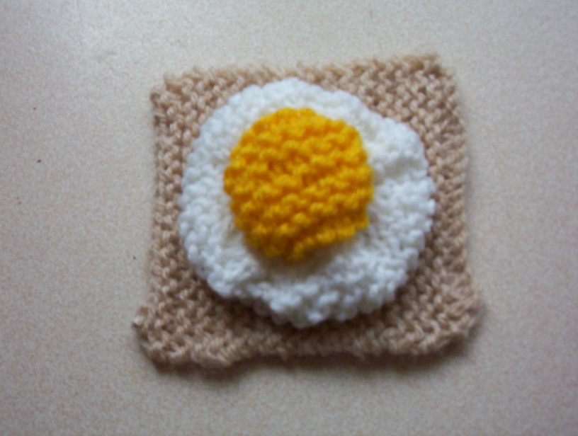 HAND KNITTED EGG ON TOAST