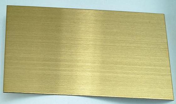 Hairline Ti-Golden Colored Stainless Steel Sheet