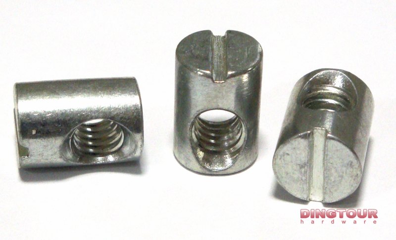 BARREL NUT, FURNITURE NUT, NUT WITH HOLE, M6, M8, M10, FASTENER