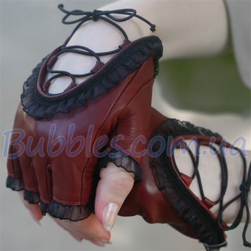 Leather mittens