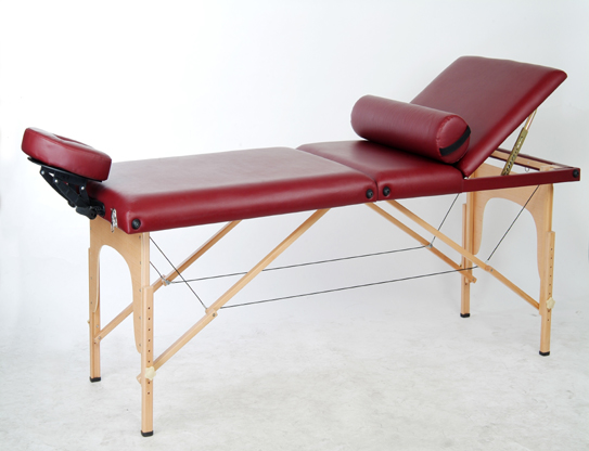 wooden massage table