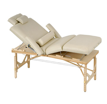 wooden massage table