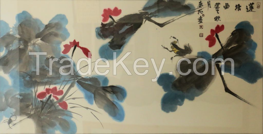 Chinese Painting and Calligraphy-Flowers Gift  Presents Art of Works Folk arts