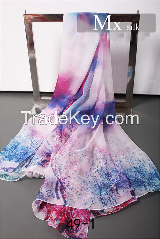 2016 New Fashionable Sexy Scarf Gift embroidered silk scarf