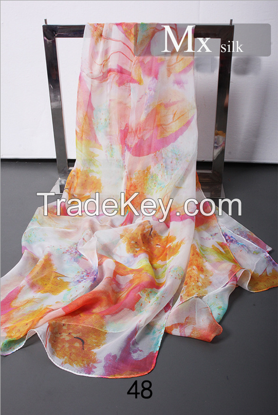 2016 New Fashionable Sexy Scarf Gift embroidered silk scarf