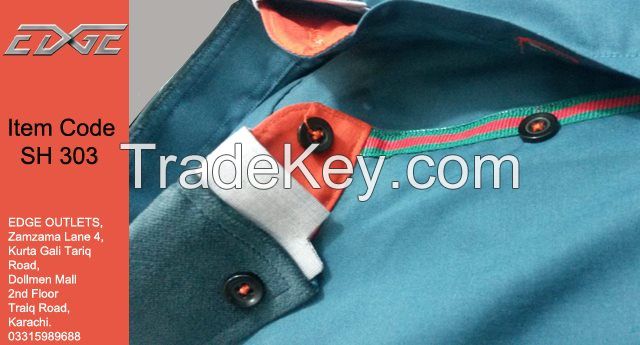 Shirts With Emblished Collars and Cuffs