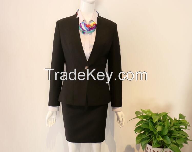 custom uniform formal female suit poly wool